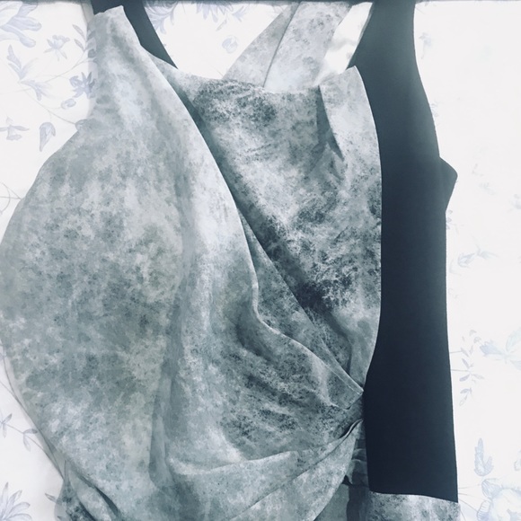 Helmut Lang graphite print draped dress - Picture 5 of 8